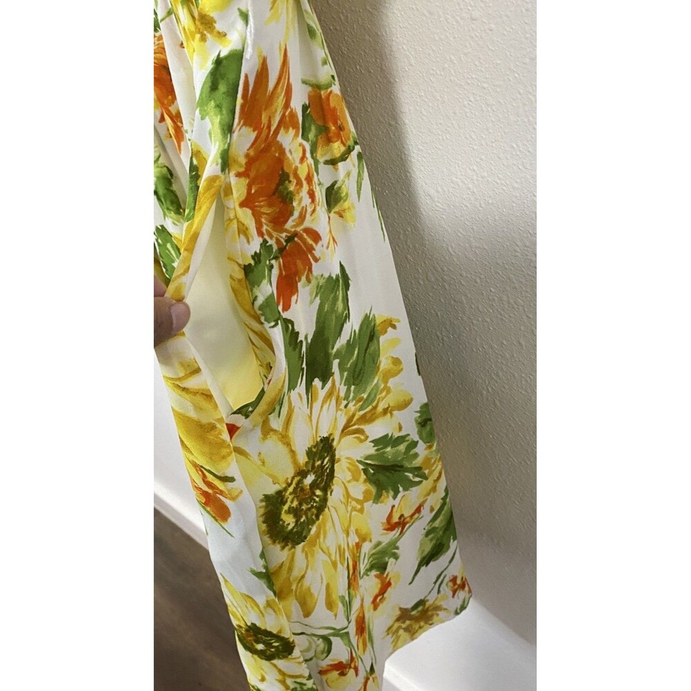Womens Vintage db Fit & Flare Collared Floral Lined Dress Size 12 - Picture 9 of 16